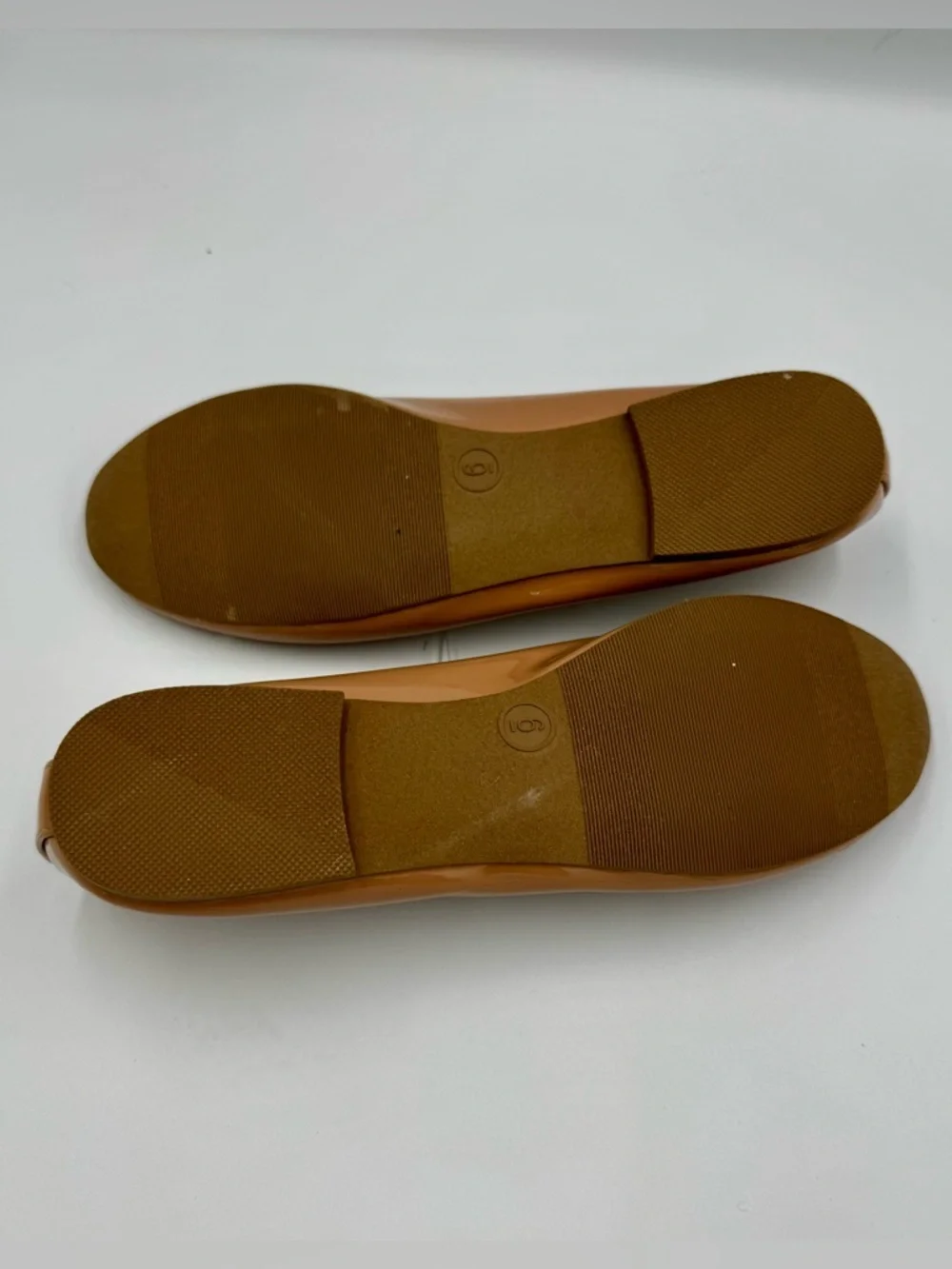 Madden NYC Tan Patent Ballet Flats Baby Bow Size 6
